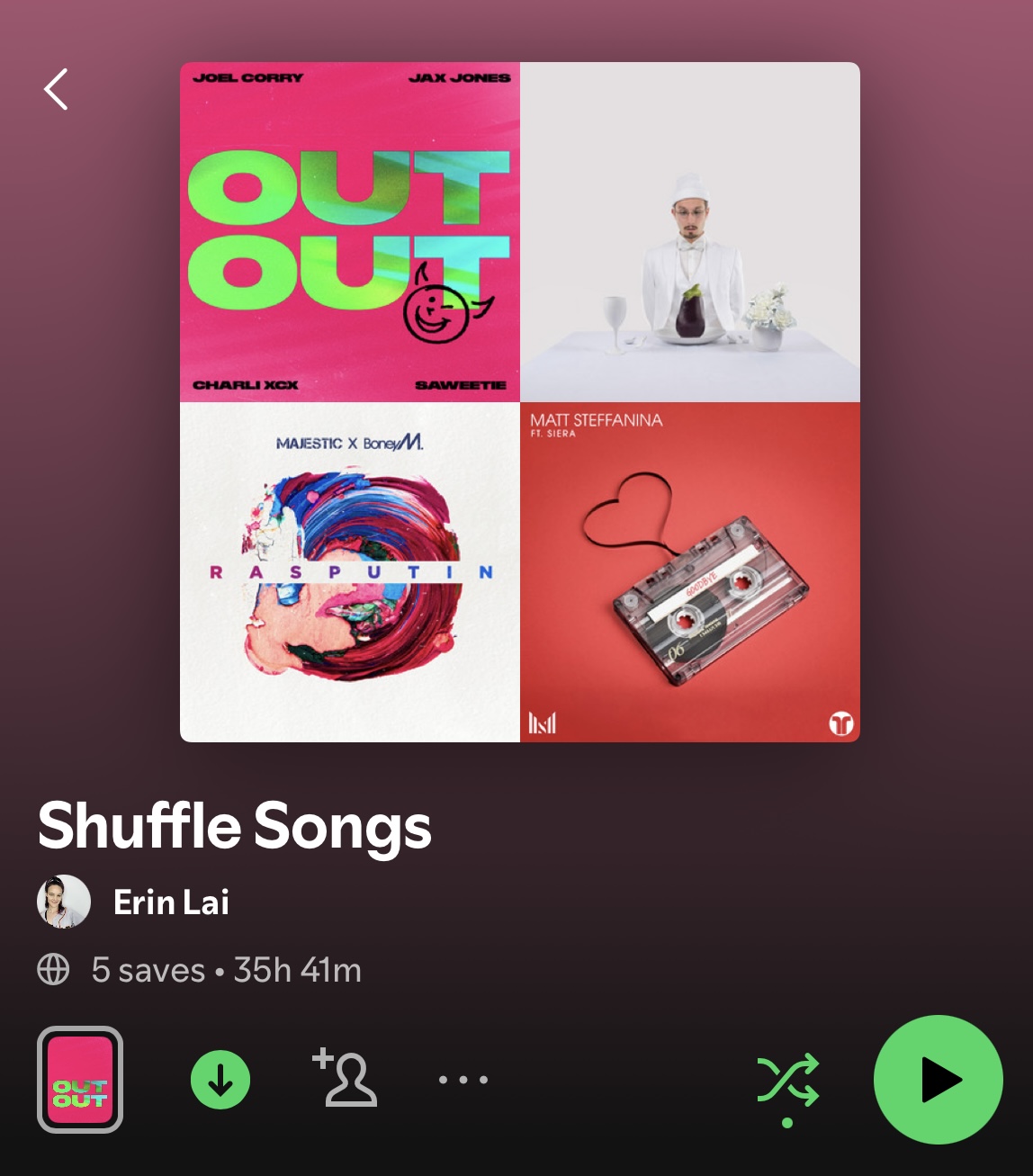 Shuffle Playlist on Spotify